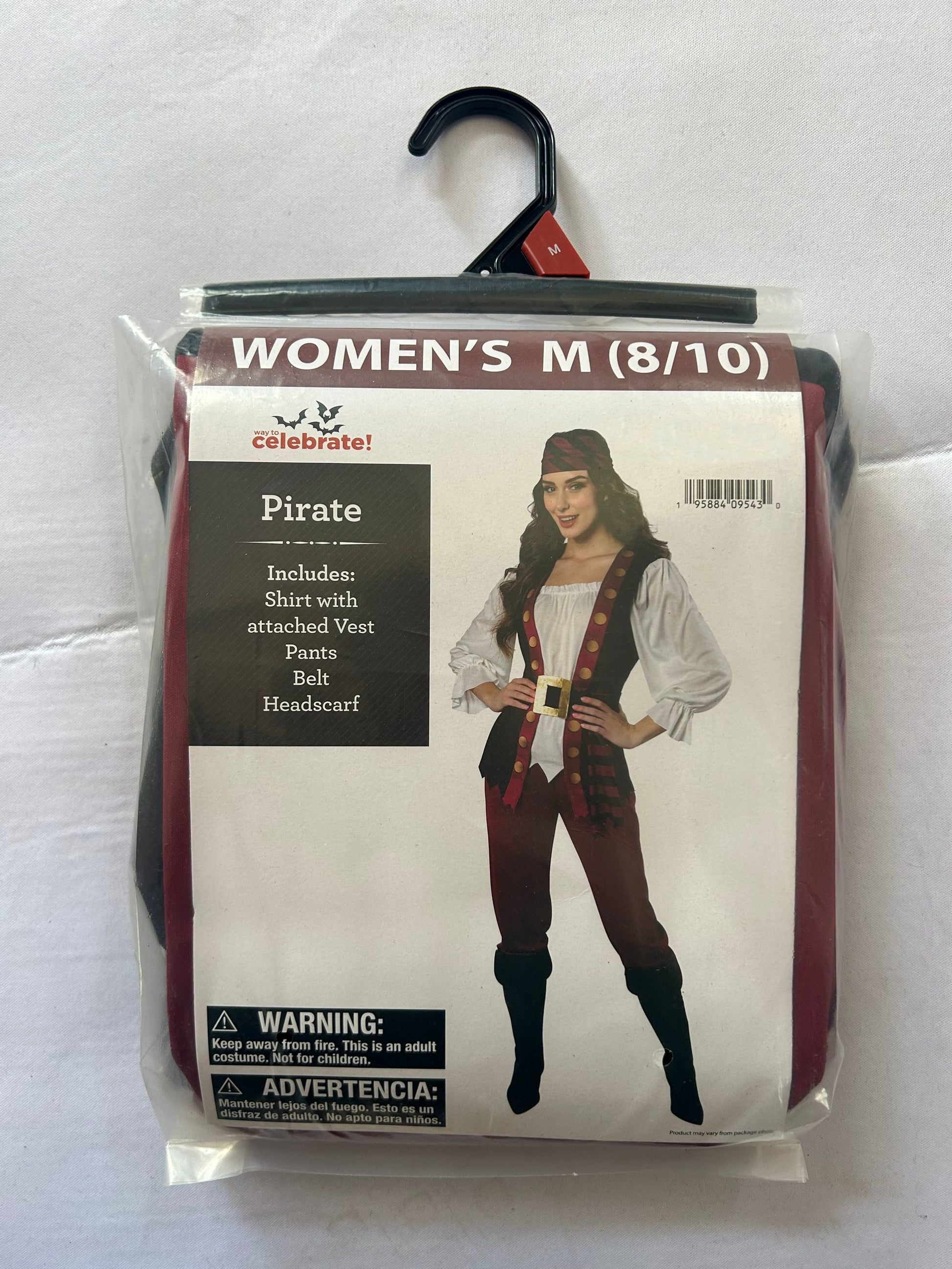 Pirate Halloween Costume for Adults, Womens Size M, by